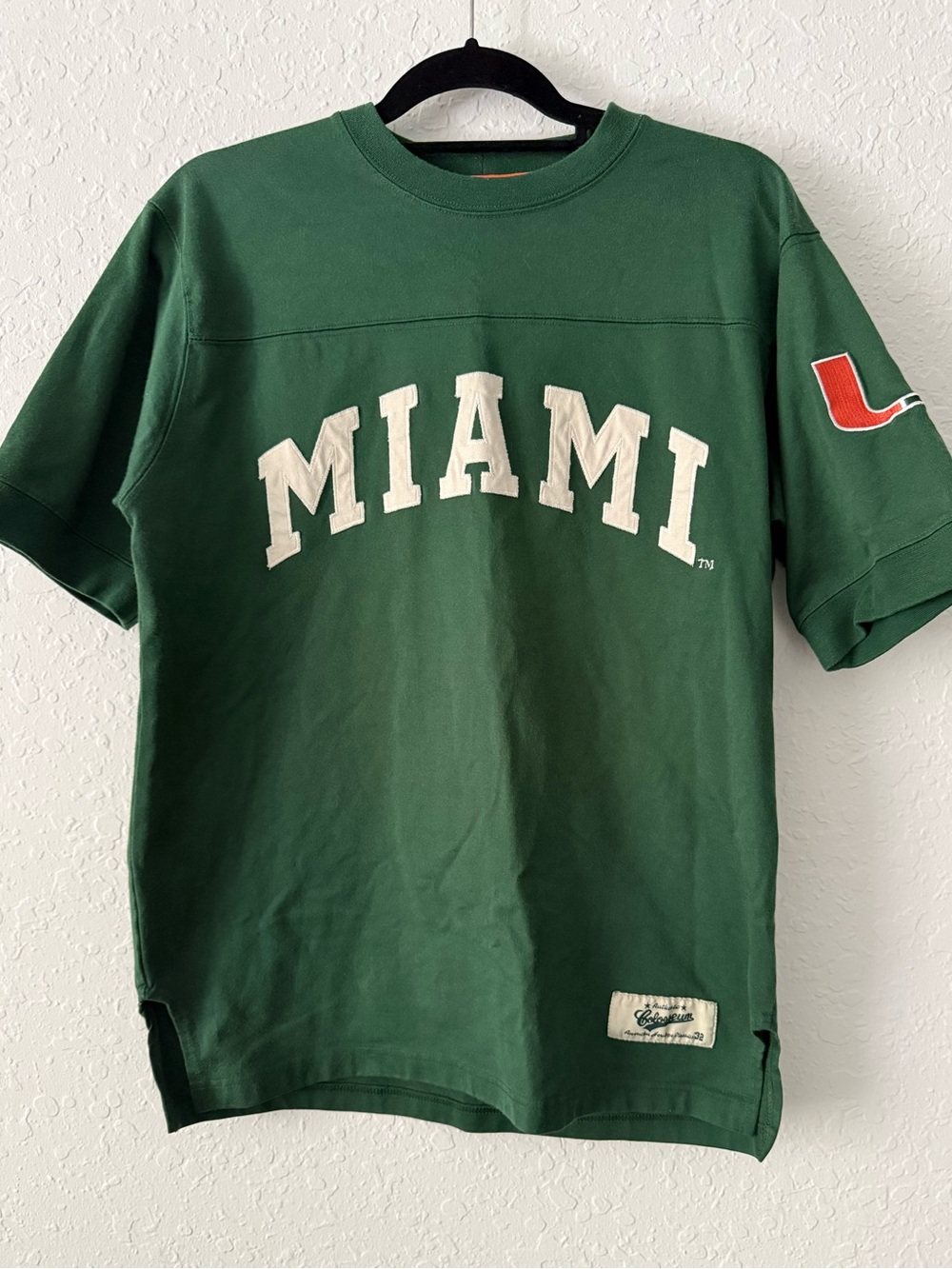 Vintage University of Miami Colosseum Athletics Green Crewneck Tee - Large - Picture 2 of 7